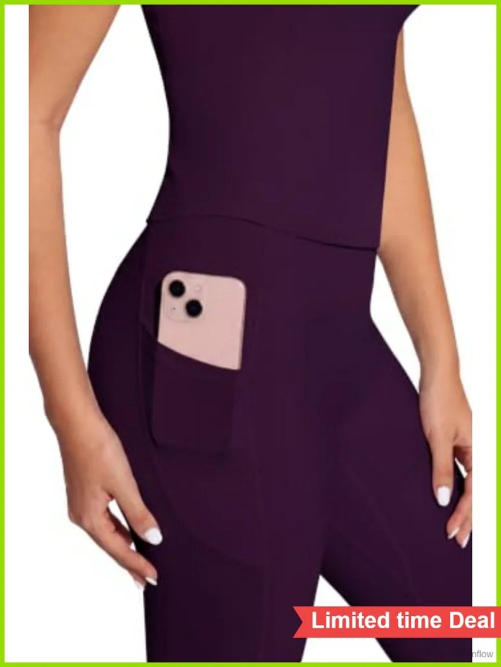 Two Piece Workout Set Sports Bra High Waisted Leggings Padded Scrunch